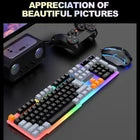 RGB PC Gaming Keyboard Mouse & Headset Set LED Gamer Bundle Mechanical Kits 4IN1