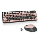 Wireless Keyboard And Mouse Set, Cute Keyboard And Mouse Combo, Full Size-Zenga